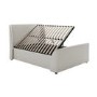 Grey Upholstered Double Side-Lift Ottoman Bed - Amelia