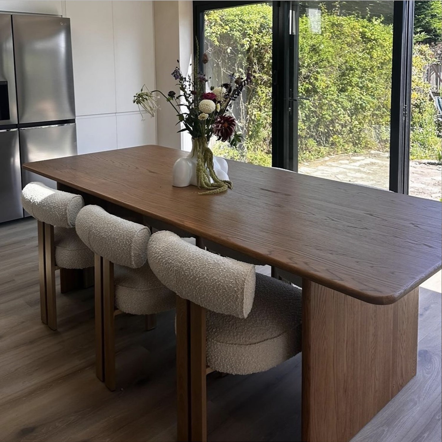Large Back Table Extra Large Rustic Oak Dining Table - 240cm - Seats 10 - 12 - Mia ...