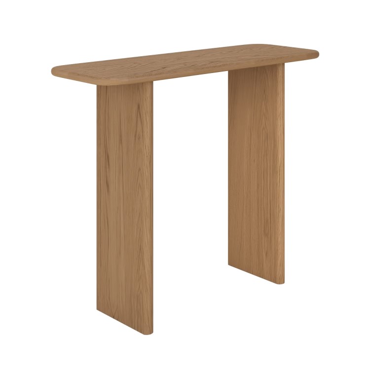 Slim & Narrow Rustic Oak Console Table - Mia