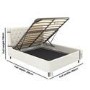 Cream Upholstered King Size Ottoman Bed with Legs - Amara