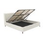 ONLY OPENED - Cream Fabric Super King Ottoman Bed with Legs - Amara