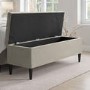 ALMOST PERFECT - Ottoman Storage Blanket Box in Beige Velvet - Amara