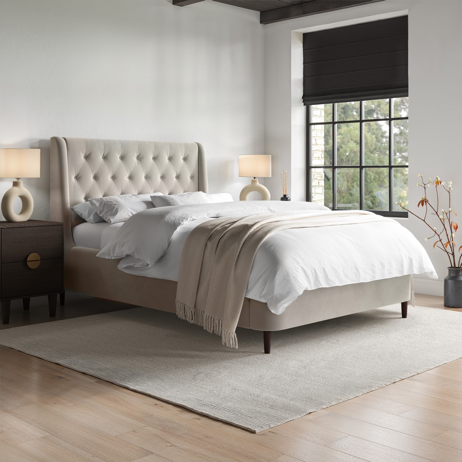Velvet Small Double Ottoman Bed Legs
