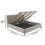 Beige Velvet Super King Ottoman Bed With Legs - Amara
