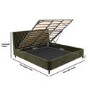 Olive Green Velvet Super King Ottoman Bed With Legs - Amara