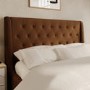 Burnt Orange Chenille Double Ottoman Bed With Legs - Amara