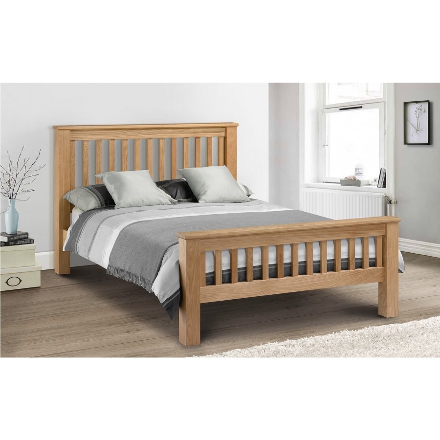Julian Bowen Amsterdam Oak Super King Bed Frame