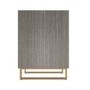 GRADE A1 - Anastasia 2 Drawer Bedside Table in Taupe with Brass Painted Wooden Trim