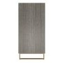 GRADE A1 - Anastasia 3 Drawer Chest of Drawers in Taupe with Brass Painted Wooden Trim