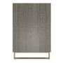 Anastasia 6 Drawer Chest of Drawers in Taupe with Gold Painted Wooden Trim
