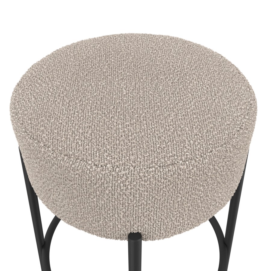 Beige Boucle Kitchen Counter Stool - Anais