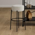 ANAIVOCSL Cream Boucle Kitchen Counter Stool - Anais