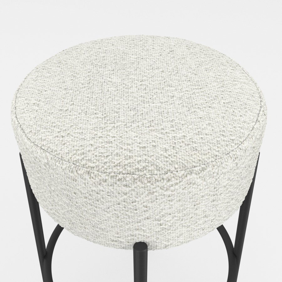 Cream Boucle Kitchen Counter Stool - Anais