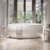 Freestanding Double Ended 1700 x 825mm Bath Matt White - Ana