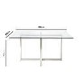GRADE A2 - Rectangle Glass Top Dining Table - Seats 6 - Alana Boutique