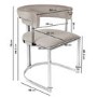 GRADE A2 - Beige Velvet Cantilever Dining Chair - Alana Boutique