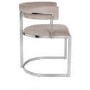 GRADE A2 - Beige Velvet Cantilever Dining Chair - Alana Boutique