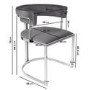 GRADE A2 - Grey Velvet Cantilever Dining Armchair - Alana Boutique