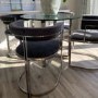 GRADE A2 - Grey Velvet Cantilever Dining Armchair - Alana Boutique