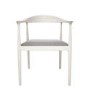 Solid Oak Carver Dining Chair in White - Anders