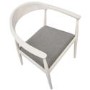 Solid Oak Carver Dining Chair in White - Anders
