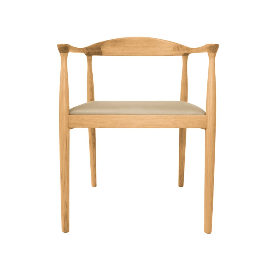 GRADE A1 - Solid Oak Carver Dining Chair - Anders