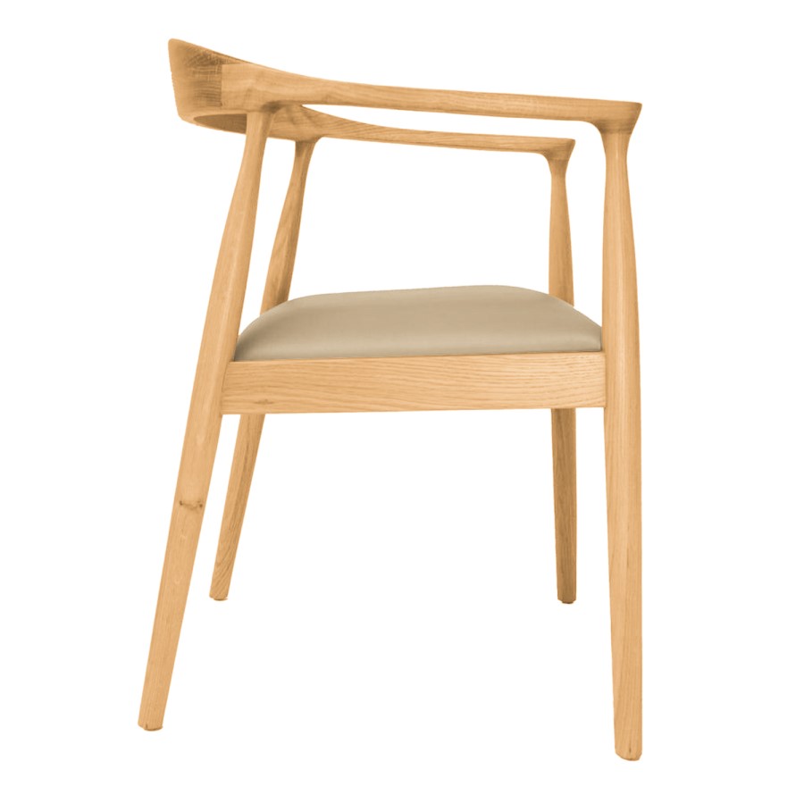 GRADE A1 - Solid Oak Carver Dining Chair - Anders
