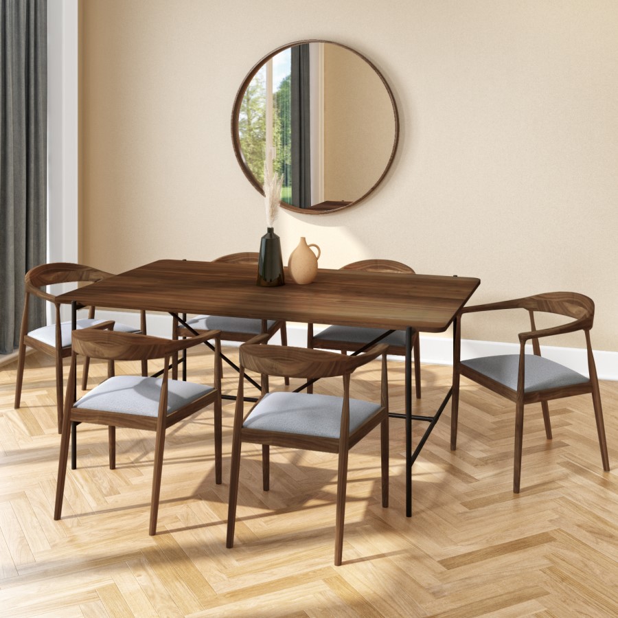 Solid Walnut Carver Dining Chair - Anders