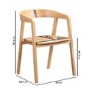GRADE A1 - Solid Oak Curved Dining Chair - Anders