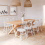 Large Oak Refectory Dining Table - Seats 10 - Anders