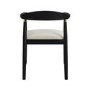 Brass Detail Black Carver Dining Chair - Anders