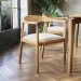 Brass Detail Oak Carver Dining Chair - Anders