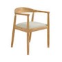 Brass Detail Oak Carver Dining Chair - Anders