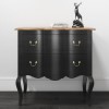 Angelique Matt Black French Style Chest of Drawers