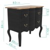 Angelique Matt Black French Style Chest of Drawers