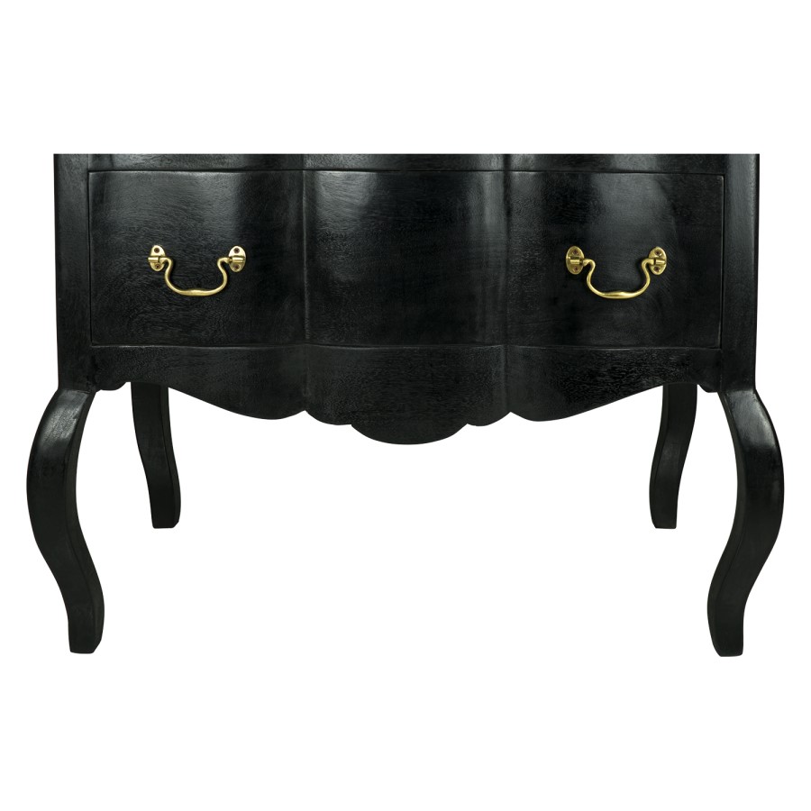 GRADE A1 - Angelique Matt Black French Style Chest of Drawers