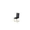 Antibes High Gloss Black Dining Set with Gold Table and 6 Dining Chairs 