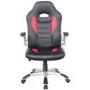 Talladega Racing Office Chair in Black and Red Faux Leather