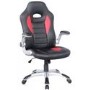 Talladega Racing Office Chair in Black and Red Faux Leather