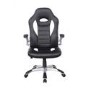 Talladega Racing Chair in Black and White Faux Leather