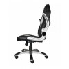 Talladega Racing Chair in Black and White Faux Leather
