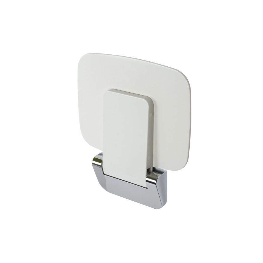 White Wall Mounted Folding Shower Seat - Croydex