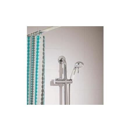 Croydex Chrome  Round Adjustable Height Slide Rail Kit with Hand Shower