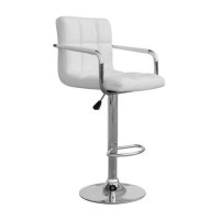 Appleby Leather Match White Bar Stools