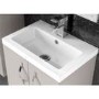 Grey Wall Hung Bathroom Vanity Unit & Basin - W605 x H540mm