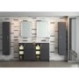 Grey Free Standing Compact Bathroom Vanity Unit & Basin - W605 x H850mm