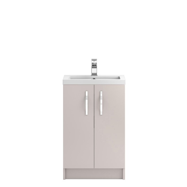 Cashmere Free Standing Bathroom Vanity Unit & Basin - W505 x H850mm