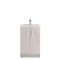 Cashmere Free Standing Bathroom Vanity Unit & Basin - W505 x H850mm