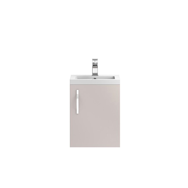 Cashmere Wall Hung Bathroom Vanity Unit & Basin - W405 x 540mm