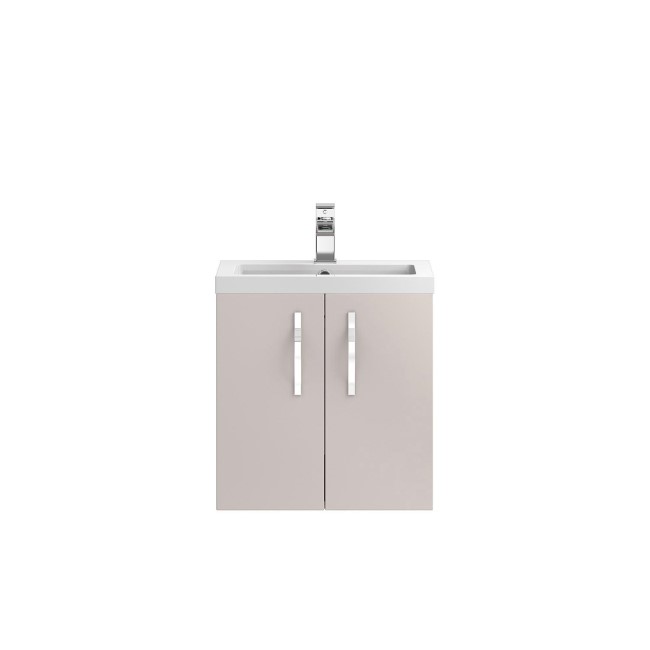 Cashmere Wall Hung Bathroom Vanity Unit & Basin - W505 x H540mm